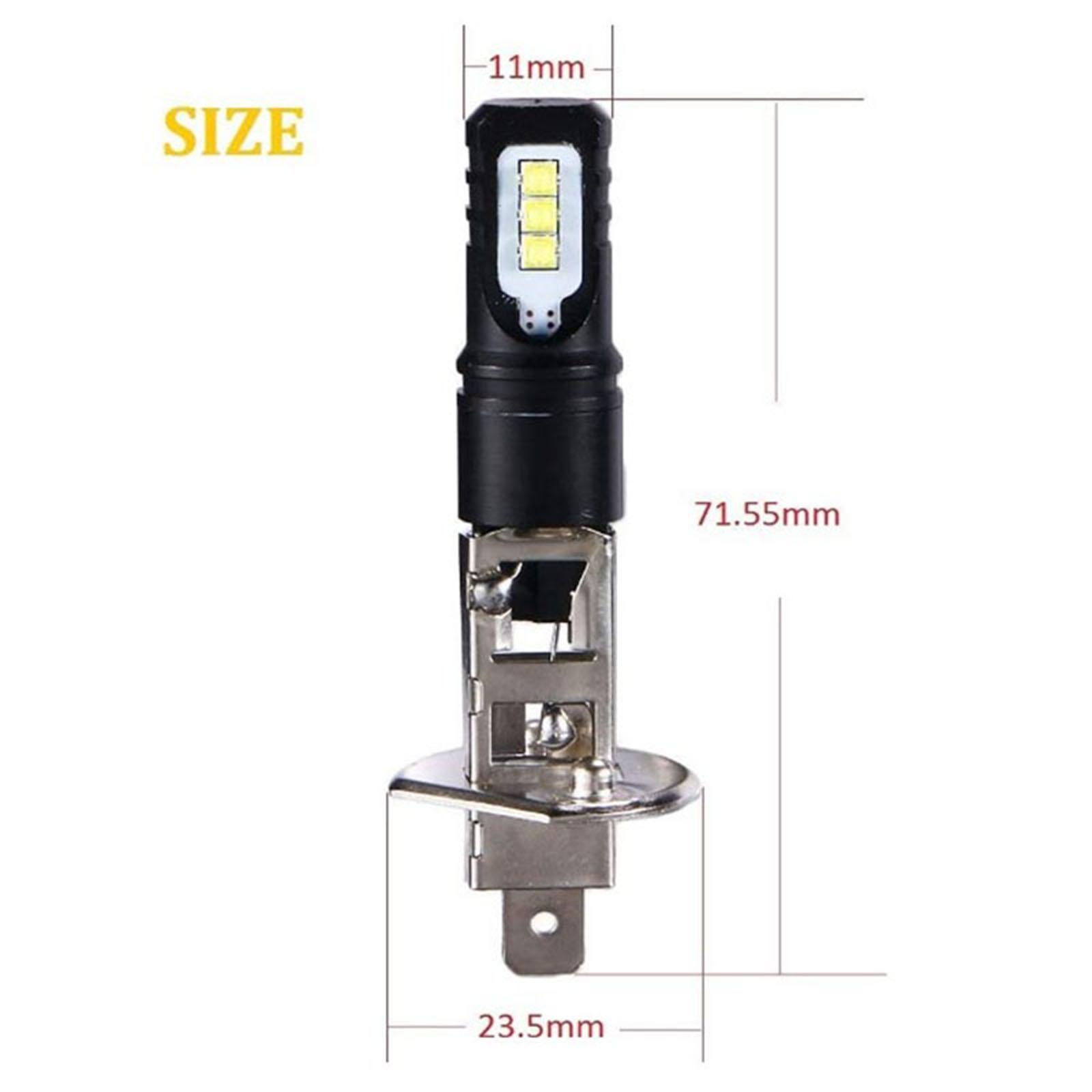 2-Pack LED Fog Lamp Bulbs H1 H3 1200LM Daytime Running Lights Fit for Car Lighting Components