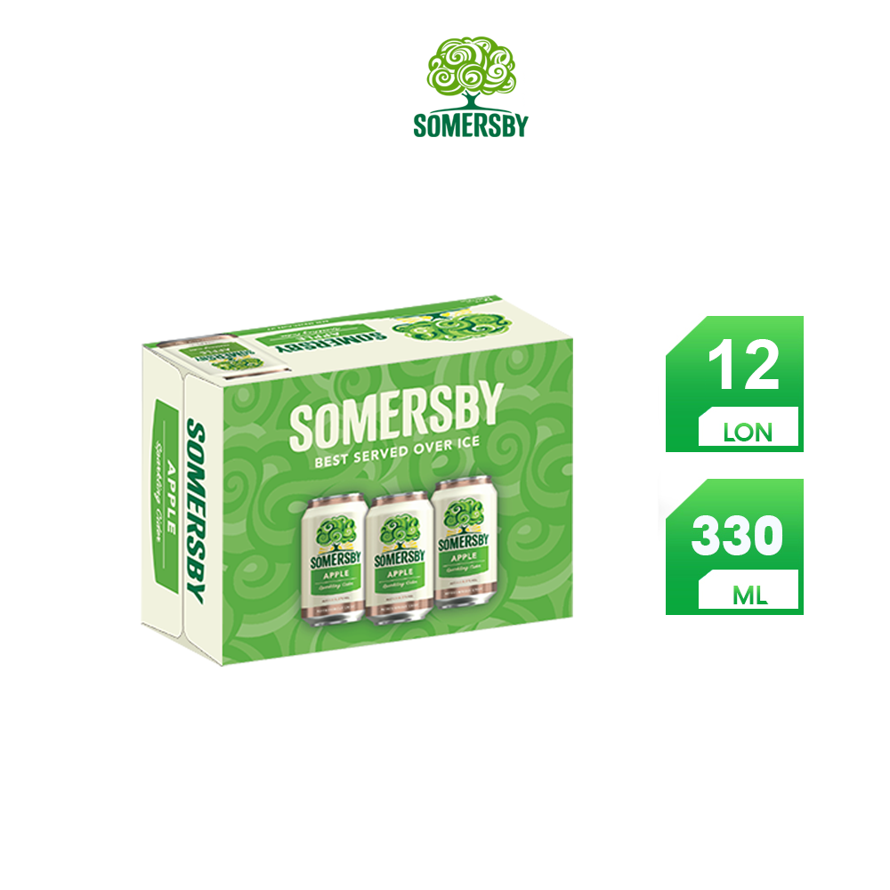 Nồng độ cồn 4.5% - Thùng 12 Lon Nước Táo Lên Men Somersby Apple 330ml