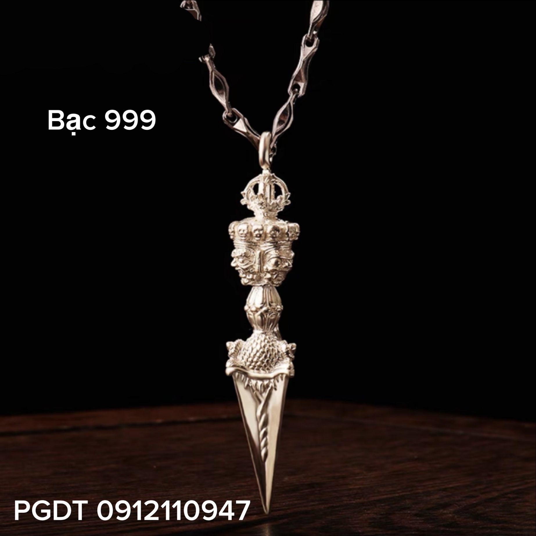 Đao Kim Cương Phổ Ba Phurba cỡ bé đeo cổ