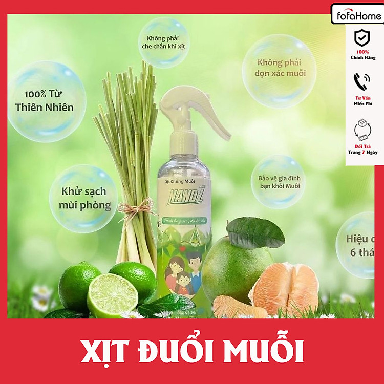 Xịt Đuổi Muỗi Nanoz Dùng Trên Da An Toàn Với Trẻ Nhỏ