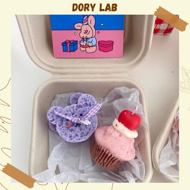 Set Nến Thơm Quà Tặng Sinh Nhật Kèm Hộp Đựng Bã Mía - Dory Lab