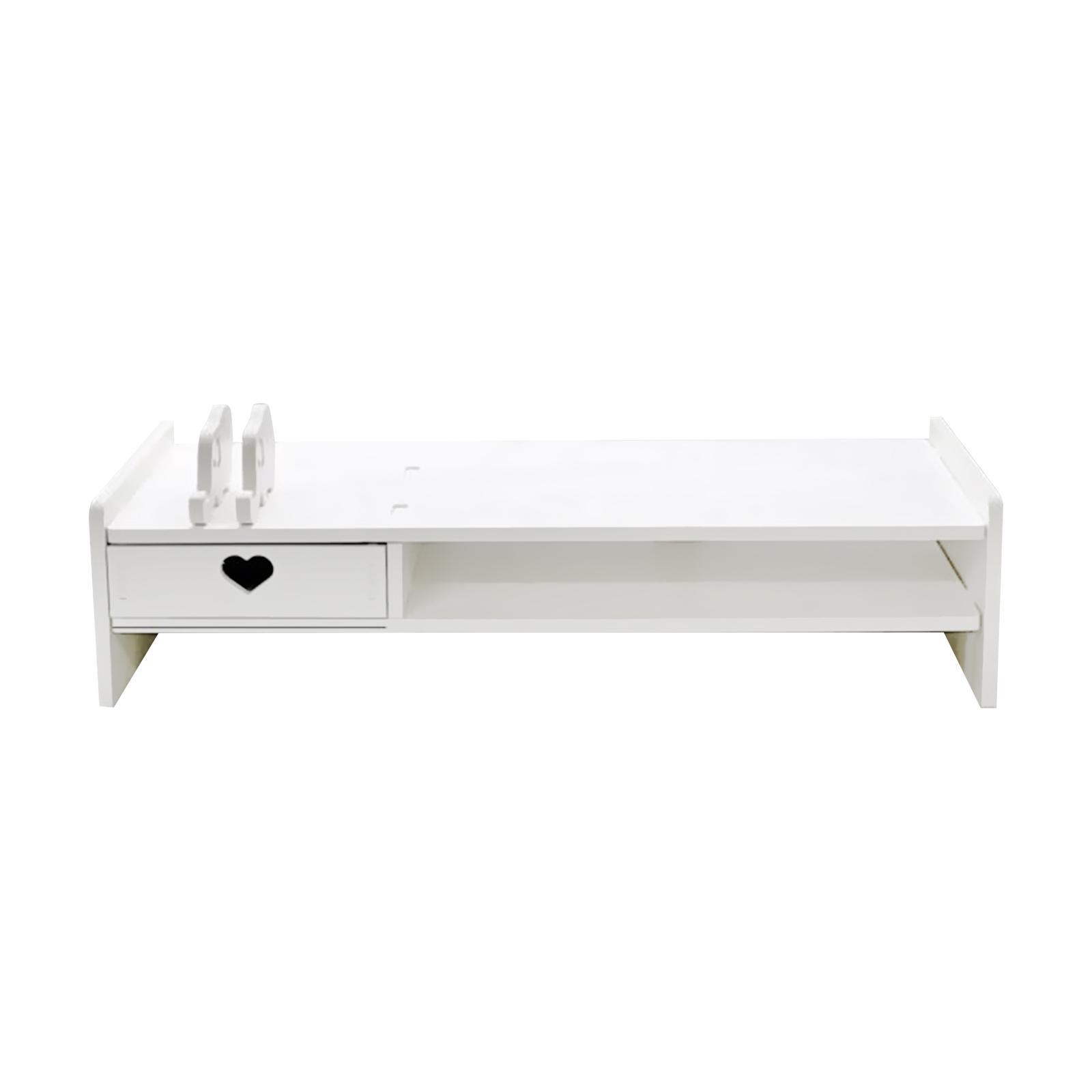 Monitor Stand Riser, Laptop Stand Computer Shelf Holder with Storage Drawer Desktop Stand Storage Organizer for PC, Printer