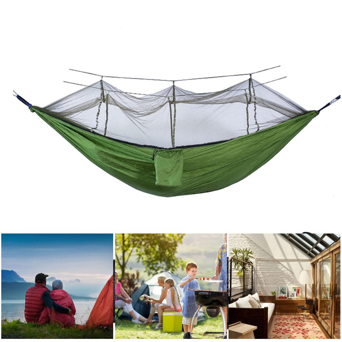 Vitorhytech Muỗi Lưới Võng Di Động Cắm Trại Ngoài Trời Võng Với Cao Cấp Vải Treo Giường Săn Bắn Xoay 2 Người 2