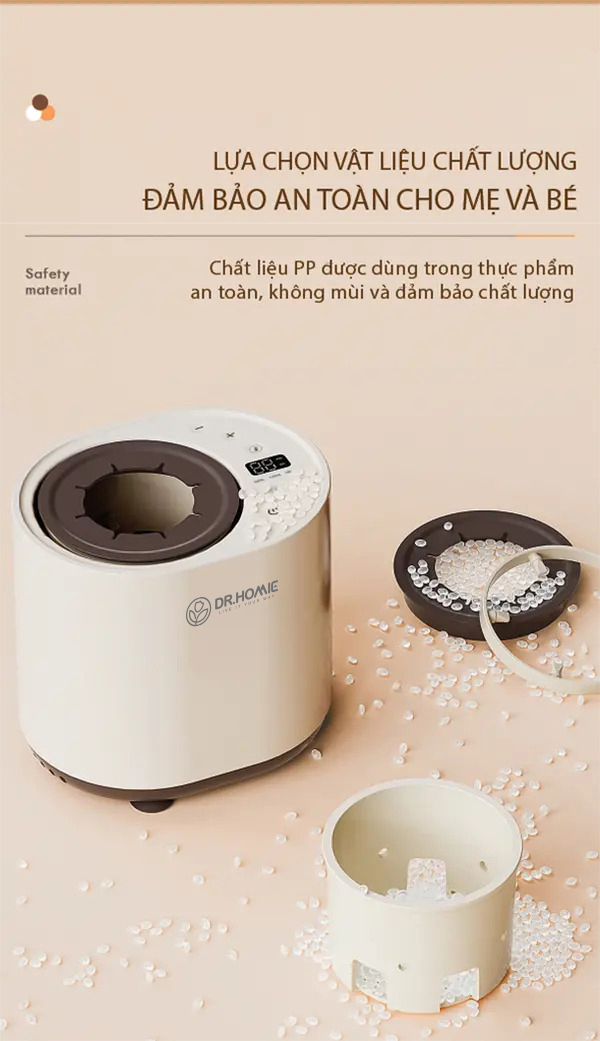 [CHÍNH HÃNG] Máy lắc sữa giữ ấm hâm sữa đa năng DrHomie G63
