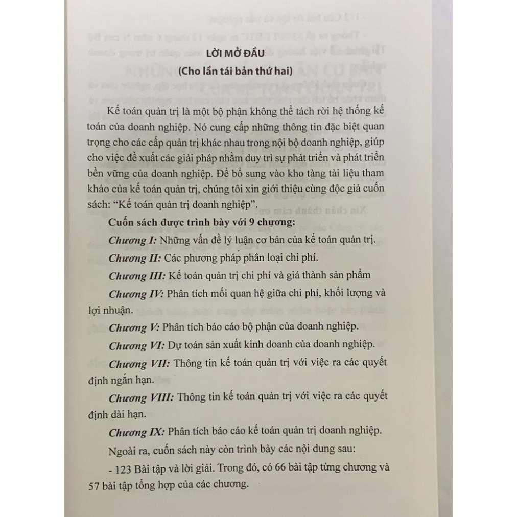 Kế Toán Quản Trị Doanh Nghiệp-  NXB Đại Học Kinh Tế Quốc Dân (14)
