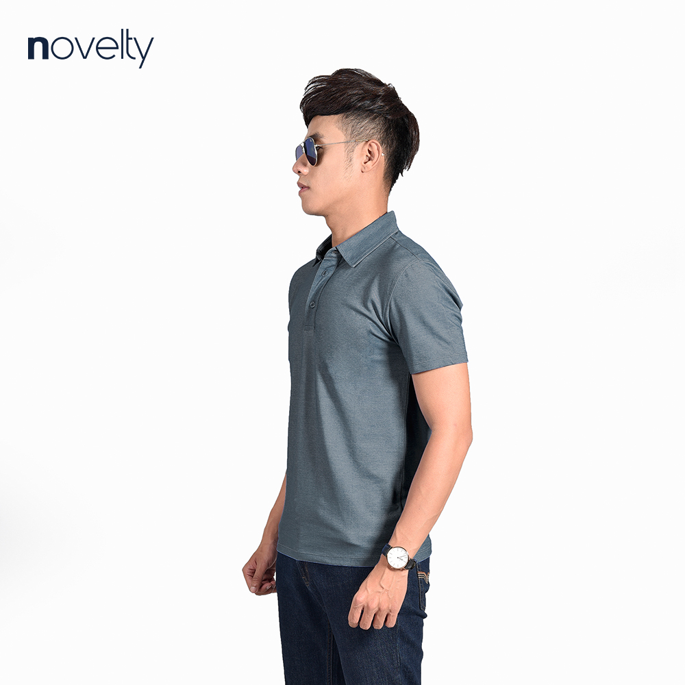 Áo thun nam Polo NOVELTY không túi kiểu dáng Melange NATMMTMT3R210107N
