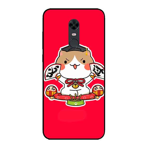 Ốp Lưng in cho Xiaomi Redmi 5 Mẫu Mèo May Mắn 7 - Hàng Chính Hãng