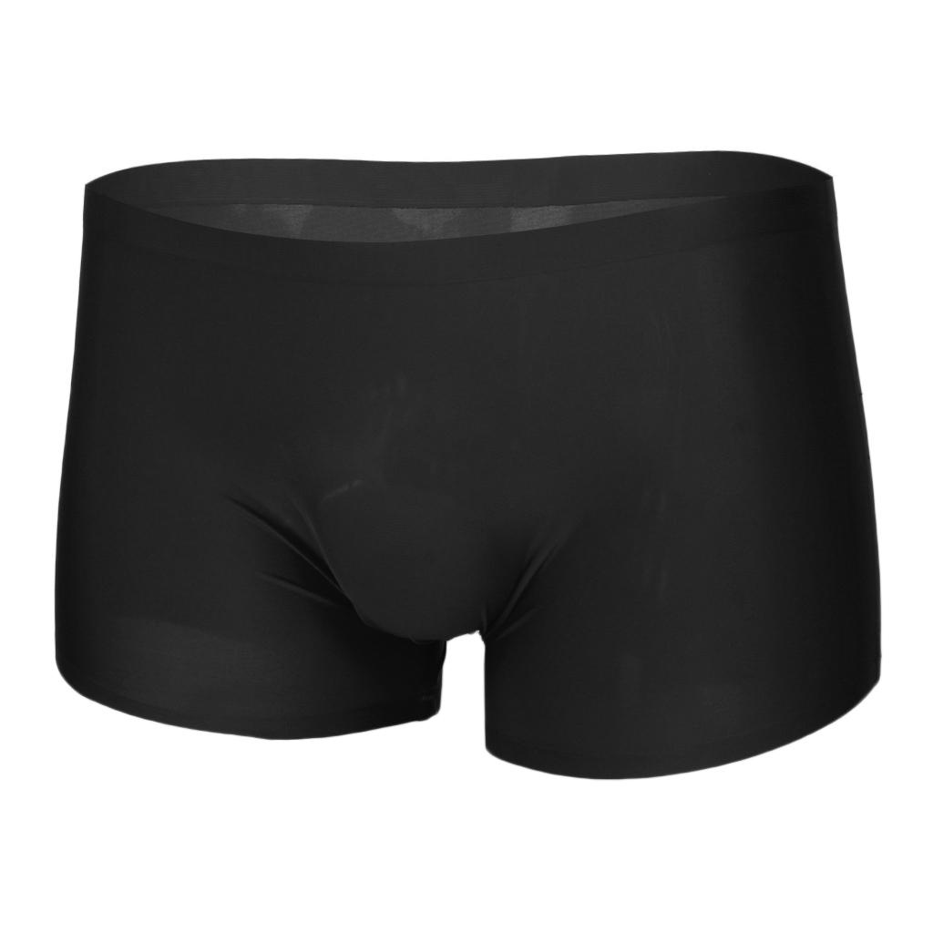 Men's Silky Soft Solid Boxers Trunks Pants Briefs Shorts Underwear M L XL XXL