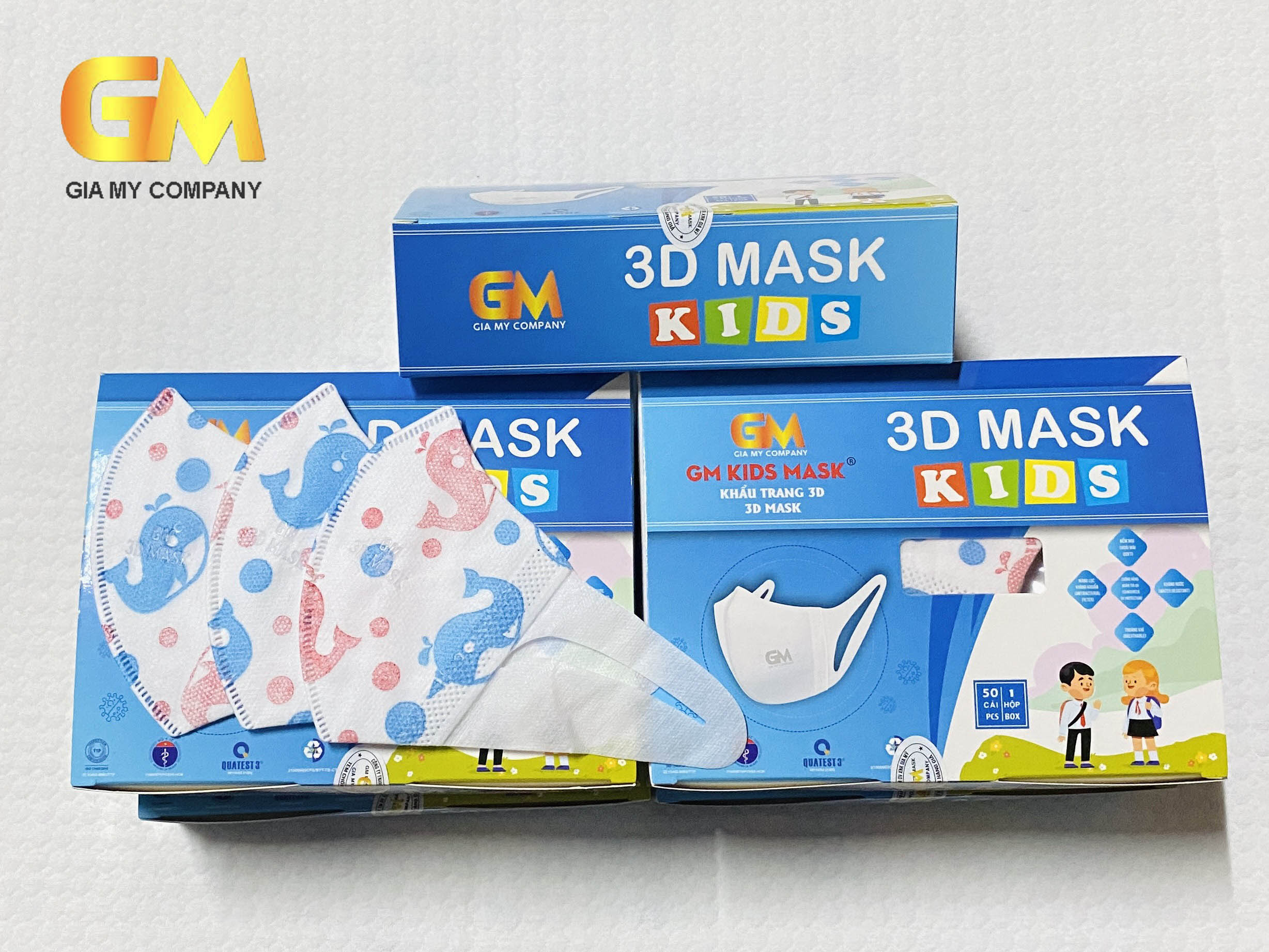 Khẩu trang 3D Mask Trẻ em Gia Mỹ hộp 50 cái