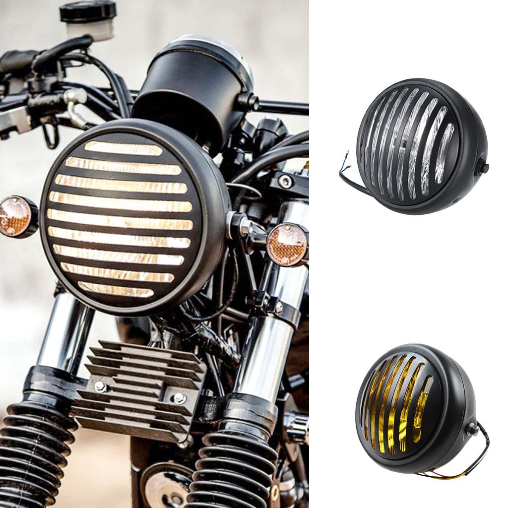 Retro Motorcycle Headlight with Grill Cover for CG125 GN125