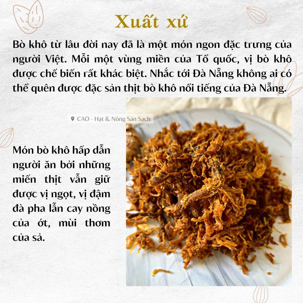 Bò Khô Sợi CAO FOOD nhà làm cao cấp từ thịt thăn bò 100% - Đặc sản Đà Nẵng siêu ngon chuẩn vị phải thử