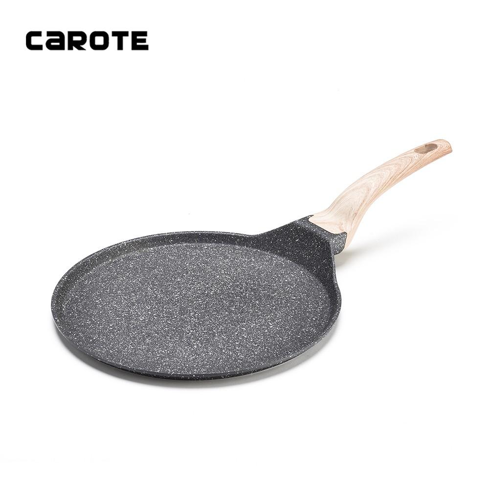 Chảo chống dính làm bánh Crepe cán gỗ Carote Essential Woody Crepe Pan 28cm Chảo làm Pancake Phủ chống dính đá Maifan