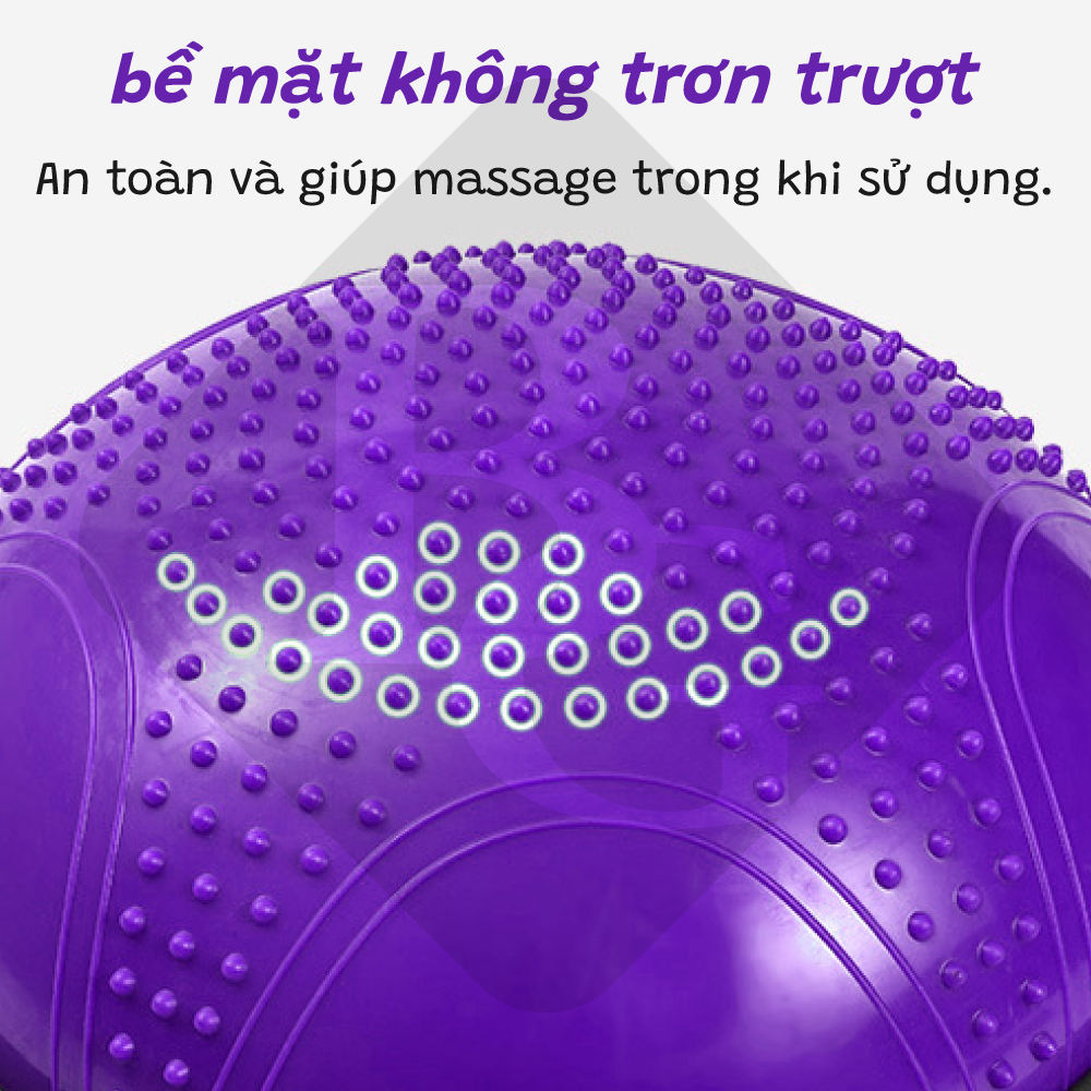 BG Bóng tập YOGA bóng thăng bằng BLUE tặng bơm bóng,Bosu Bóng Tập Cân Bằng Bosu tập thể dục,Bóng đẹp Yoga Tại Nhà Cao Cấp Tặng 2 Dây Kéo Tay Và Bơm Bóng ( hàng nhập khẩu)