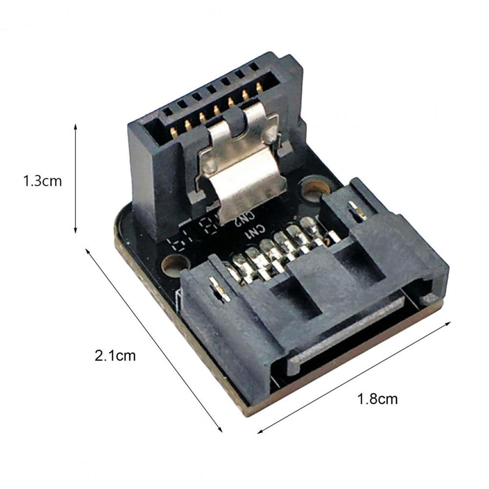 7Pin Female to Male Adapter Connector Durable 90 Degree Converter for SSD HDD