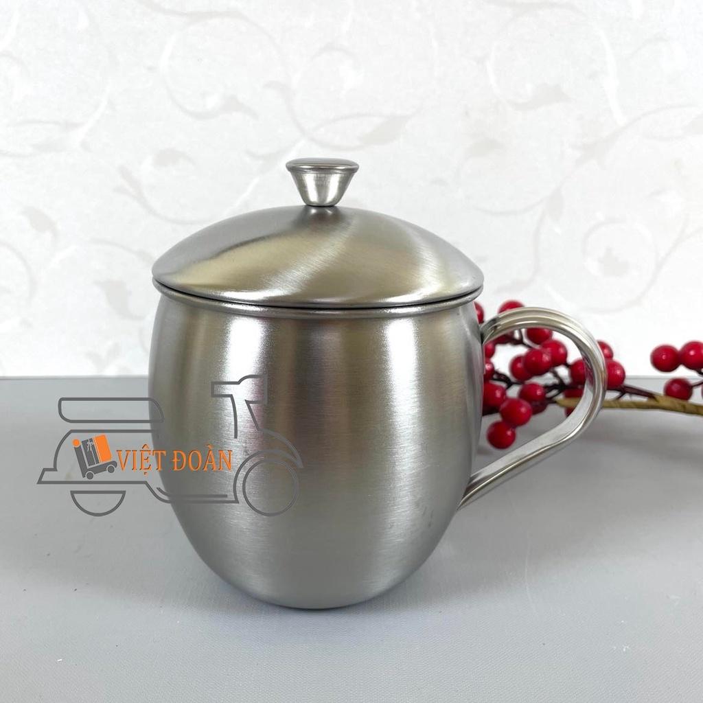 CỐC UỐNG NƯỚC, TÁCH uống trà, cà phê INOX SUS 304 700ml/ Ca thẳng INOX 304 nhiều size. Có nắp, kiểu dáng Sang Trọng