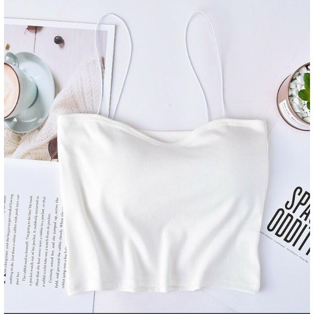 Áo 2 Dây Sợi Bún, Áo Bra 2 Dây Mảnh Dáng Lửng 2055 - CHILLHOUSE
