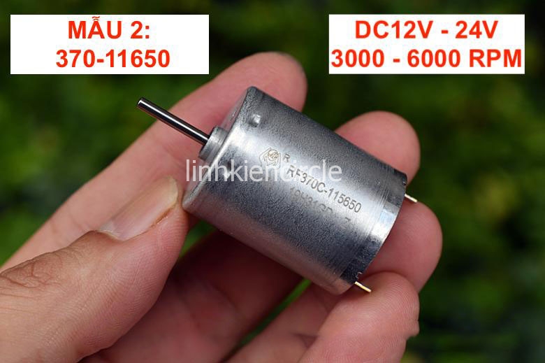 Motor 370 chạy êm 12V - 24V tốc độ chậm 3000 - 6000RPM hàng mới 100% - LK0390