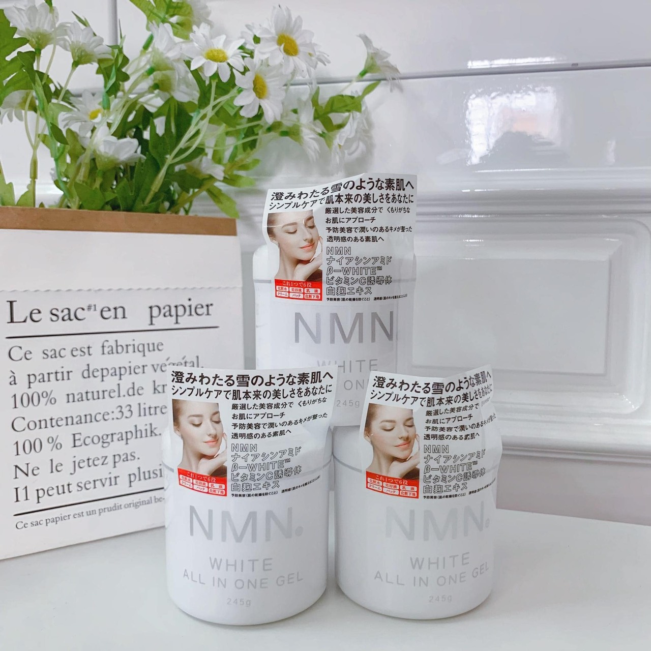 Kem Dưỡng Nmn White All In One Gel 245g Nhật Bản, Gel Dưỡng Nmn Giúp Da Căng Mịn Phục Hồi Da