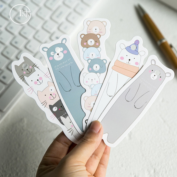 Bộ 30 Đánh Dấu Sách Bookmark Thú Cưng Siêu Cute ( Tặng Kèm Bookmark Nam Châm)