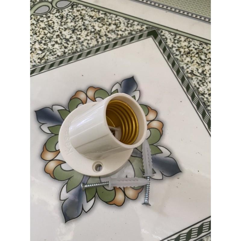 Đui đèn e27, kín nước, bắt tường