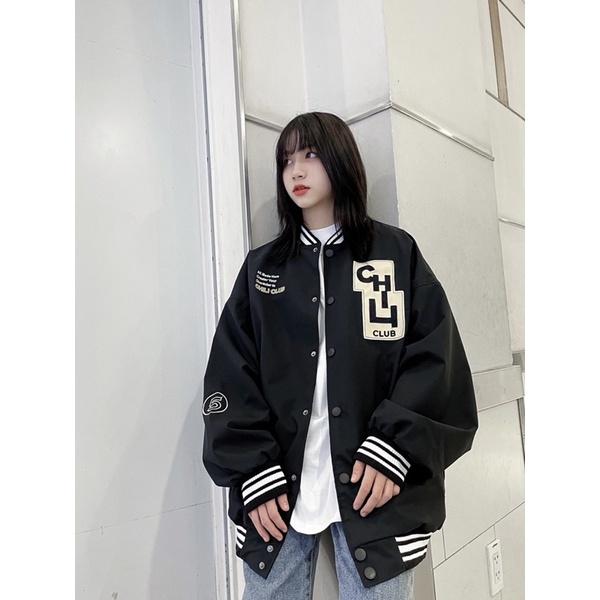 Áo khoác Bomber jacket Đen