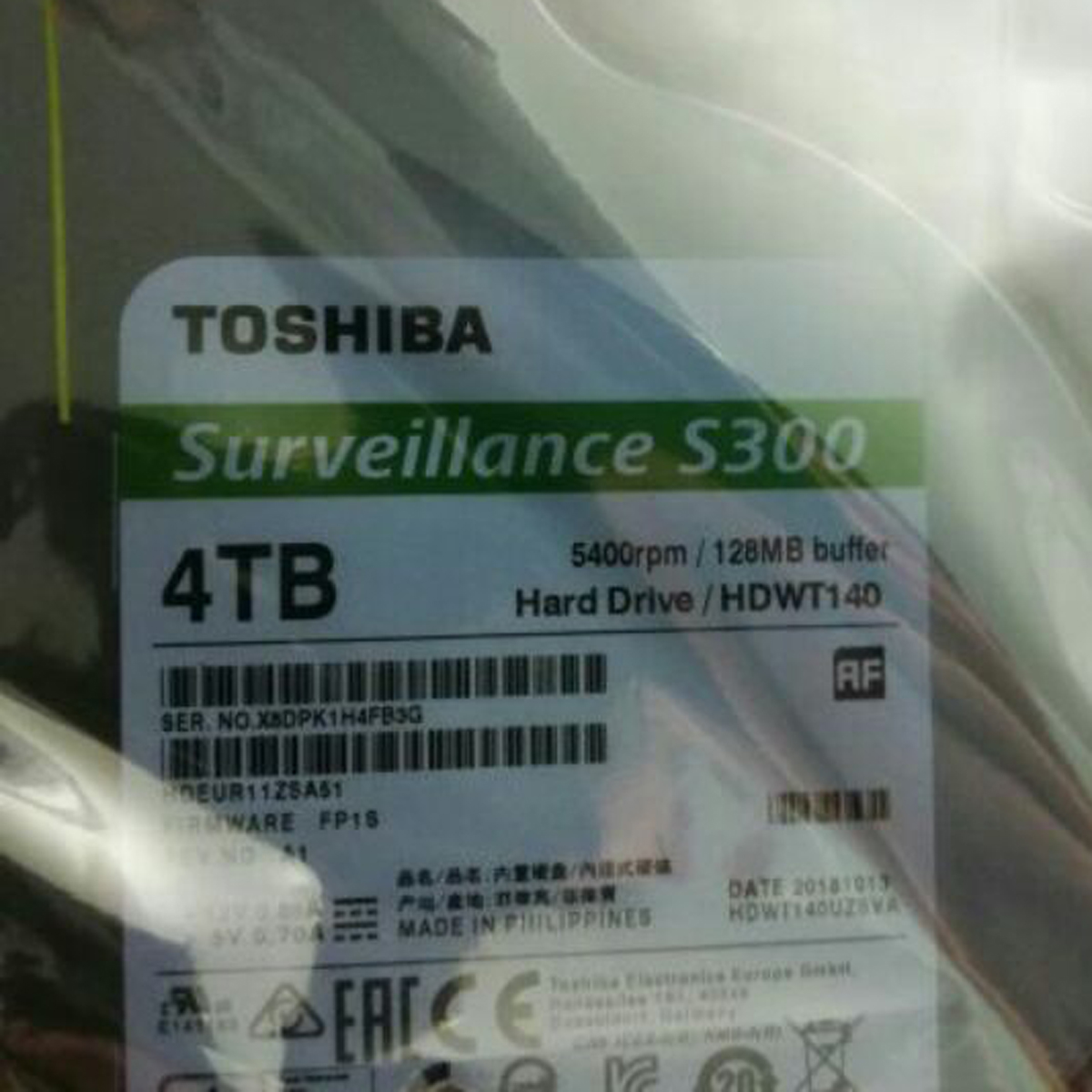 Ổ cứng Toshiba S300 Surveillance HDD 4TB hàng chính hãng