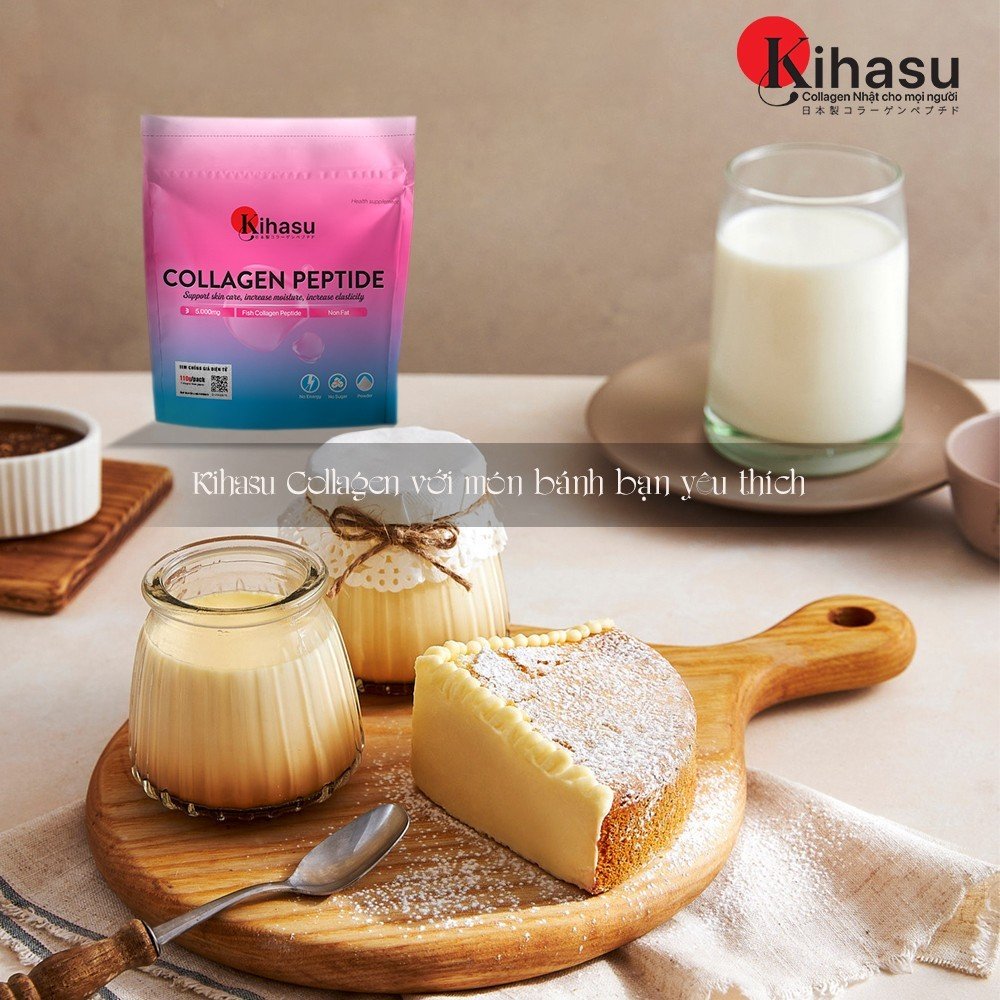 Bột collagen peptide KIHASU: Collagen bột cao cấp nippi Japan da trẻ đẹp hơn