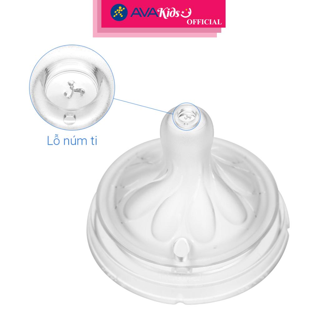 Bộ 2 núm ti Philips Avent SCY964/02 cổ rộng size 4 (3 - 6 tháng) - Hàng Chính Hãng