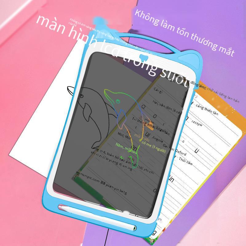 Thuận lợi nhất mới 12 inch phim hoạt hình mèo con trong suốt sao chép bảng chữ viết tay vẽ trẻ em câu đố giáo dục sớm bảng vẽ graffiti điện tử