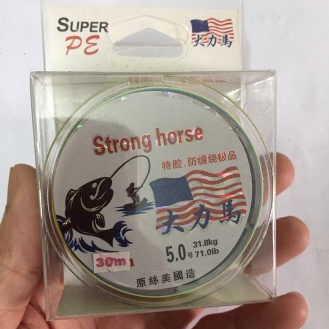 Dù câu cá, cước câu cá siêu bền Strong horse 30m size 5