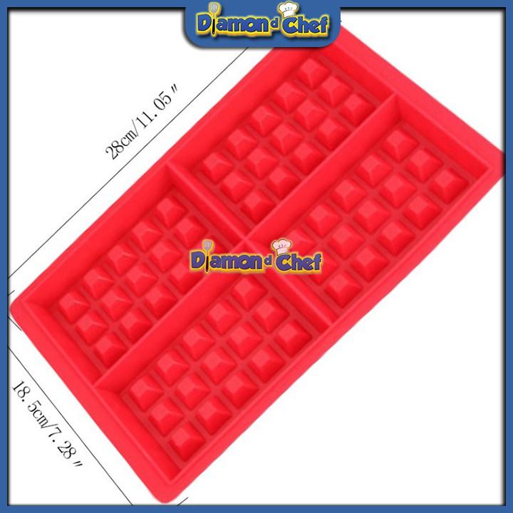 Khuôn Hình Chữ Nhật Silicon Làm Socola/Bánh Quế/Bánh Kếp/Crepe
