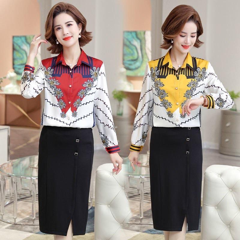 Áo sơ mi lụa trung niên cao cấp cực chảnh -hàng sẵn