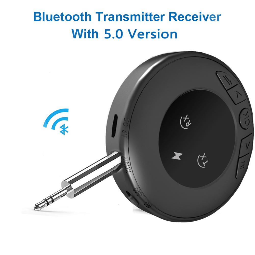 2-in-1 Bluetooth-compatible 5.0 Wireless Audio Adapter Aux Tv Car Computer Speaker Headphone Receiver Transmitter