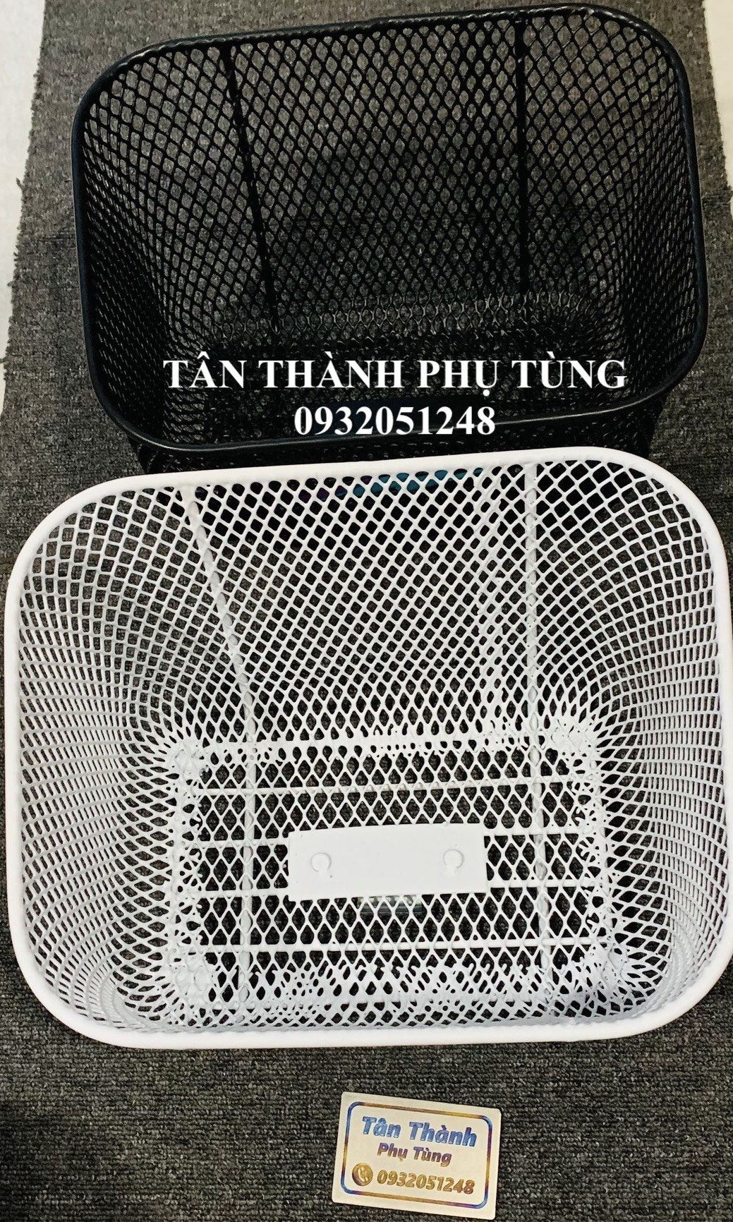 Rổ trước xe dành cho Dream tem mới Trắng, Đen