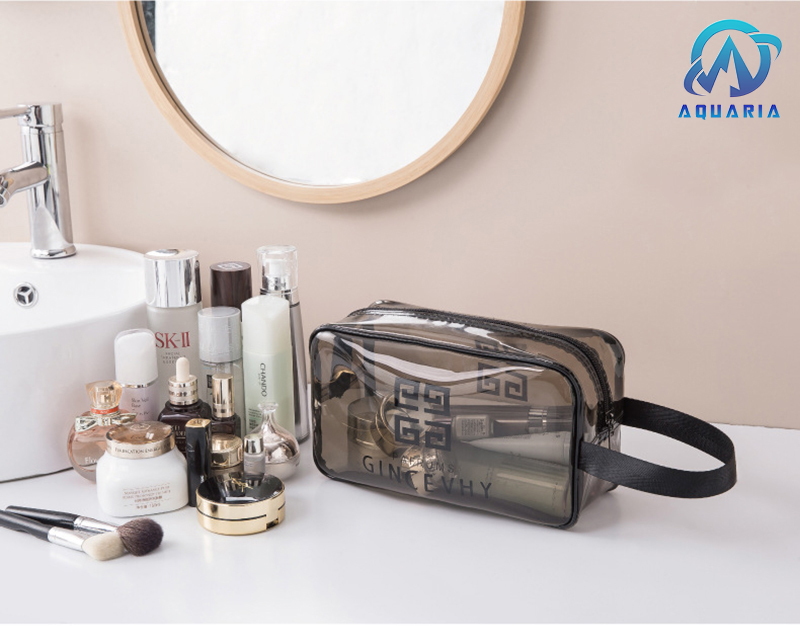 Combo 3 Túi Đựng Mỹ Phẩm Đồ Trang Điểm Dụng Cụ Cá Nhân Trong Suốt Chống Nước Tiện Lợi Đa Năng