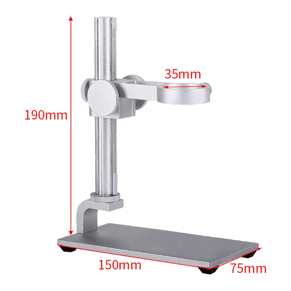 4.3 Inch Display 1000X Digital Microscope Photo Video Taking with 8 Adjustable LED Lights Lifting Aluminum Alloy Stand for Jewelry Identification Mobilephone Repairs