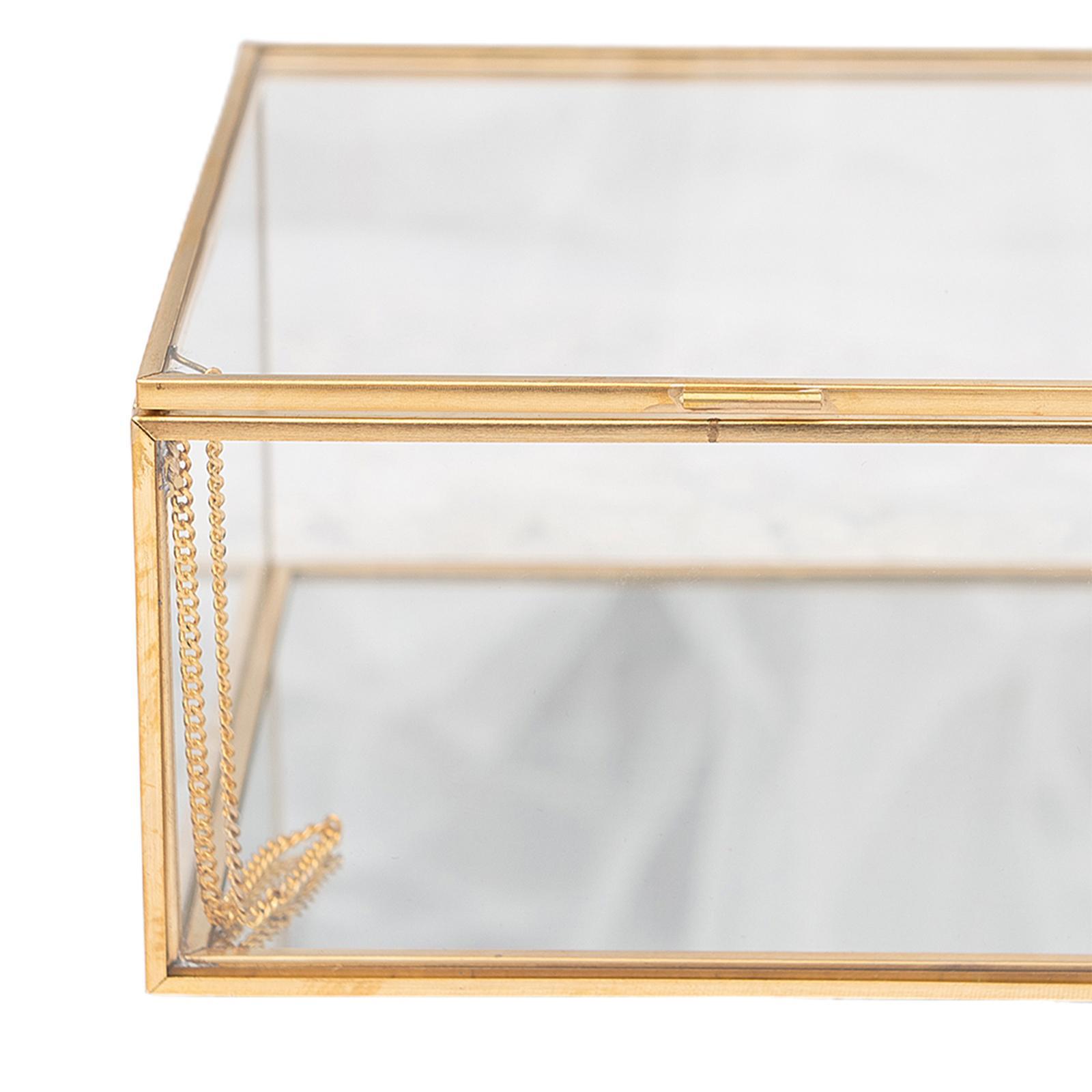 Glass Jewelry  Jewelry Trinket Glass Box for Storage and Display Rings