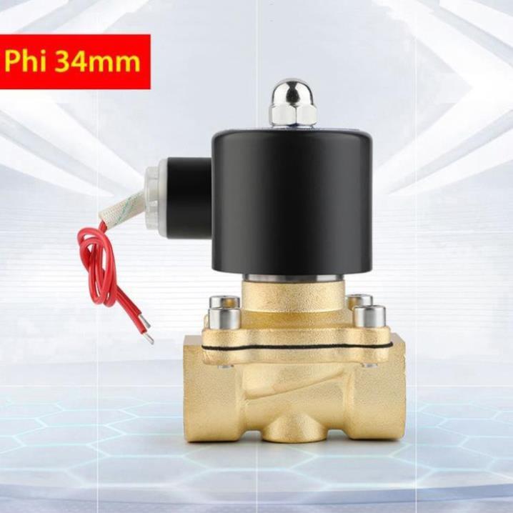 Van điện từ phi 34mm thường đóng tự động đóng mở nước bằng điện điện 220v