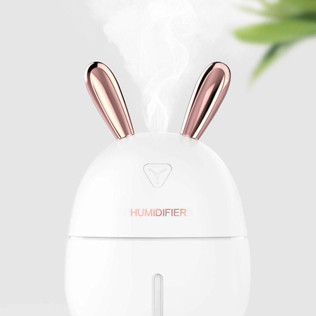 USB Humidifier 300ml Mini Portable Humidifier with 7-Color LED Night Light Auto-Off Ultra-Quiet for Bedroom Baby Child