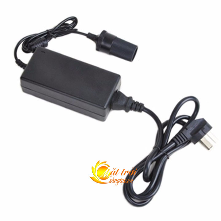 Adapter đổi nguồn từ 220VAC sang 12VDC-5A-60W cắm tẩu châm thuốc ô tô