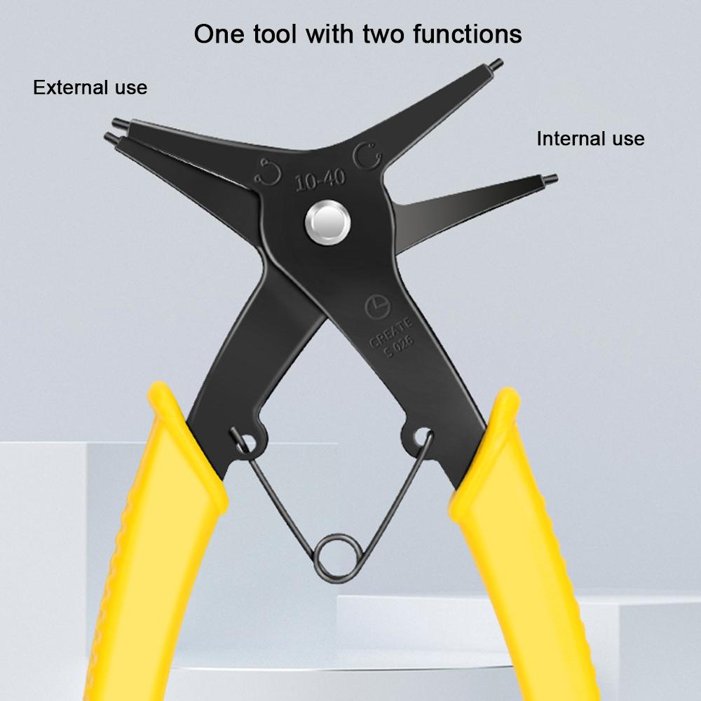 2 In 1 Circlip Pliers Internal External Dual-use Retaining Snapring Plier Multifunctional Circlip Pliers Hand Tool