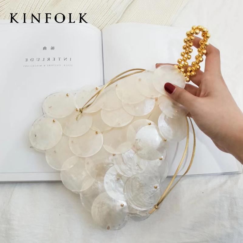 Vỏ Mới Túi Nữ Cao Cấp Tối Kim Sa Lấp Lánh Túi Xách Nữ Mini Dây Vai Thiết Kế Nữ Dây Ngọc Trai Túi Đeo Chéo