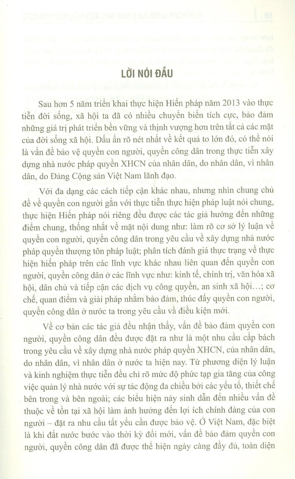 Quyền Con Người Qua 5 Năm Thực Hiện Hiến Pháp Năm 2013 (Sách chuyên khảo)