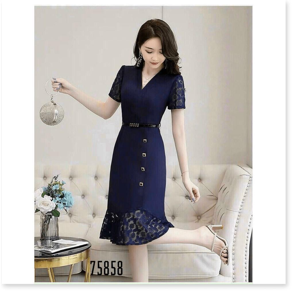 ĐẦM VOAN LỤA ÔM NỮ SIÊU XINH KÈM NỊT TÔN DÁNG CHO QUÝ CÔ KHANH AN STORE