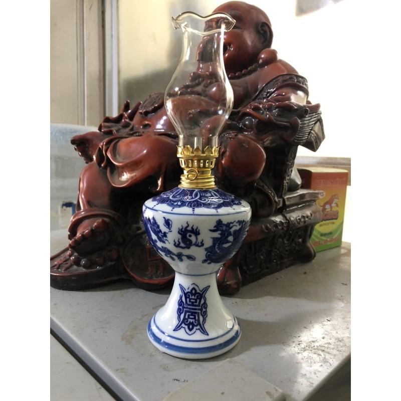 Đèn Thờ Dầu Men Lam