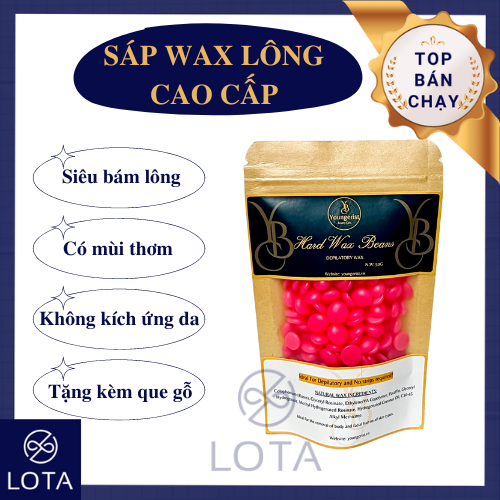 BỊCH 50G SÁP WAX LÔNG YOUNGERIST DÂU TÂY siêu bám lông triệt lông hiệu quả keo tẩy lông hard wax beans cao cấp dùng kèm mỡ trăn waxing bean