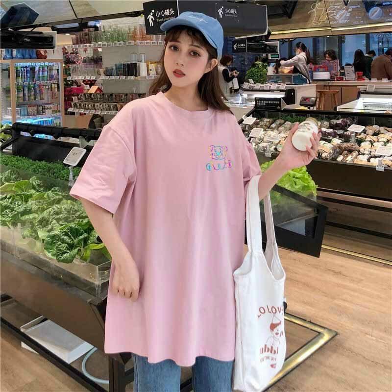 Áo Thun Phản Quang UNISEX 7 màu Gấu*HOT RẺ ĐEP*Áo Phông Nam Nữ Cặp Đôi - Tay Lỡ Form Rộng Chất Cotton T-shirt Freesize