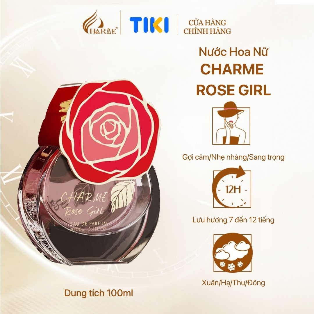 Nươc Hoa Nư Cao Câp Good Charme Rose Girl 100Ml Lưu Hương Lâu Nhẹ Nhàng, Sang Trọngnước Hoa Chính Hãng