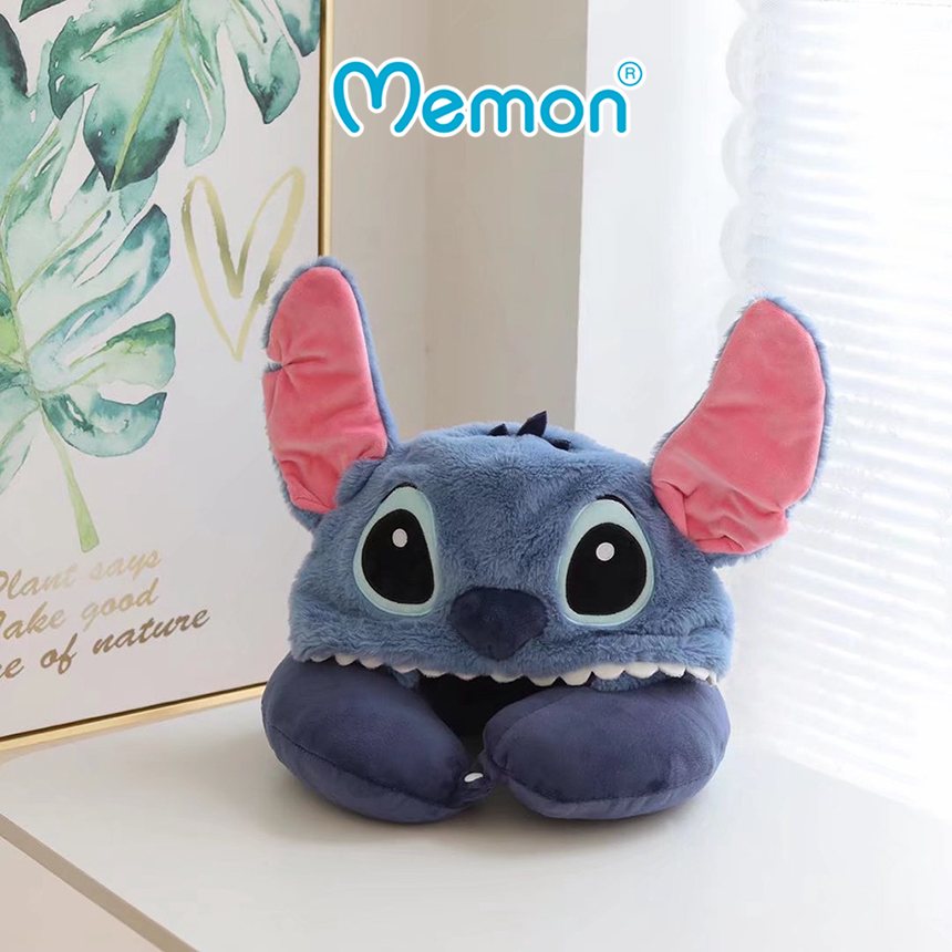 Gối Kê Cổ Kèm Nón Cao Cấp Memon (Gối Cổ Kuromi, Gối Cổ Stitch, Gối Cổ Lotso)