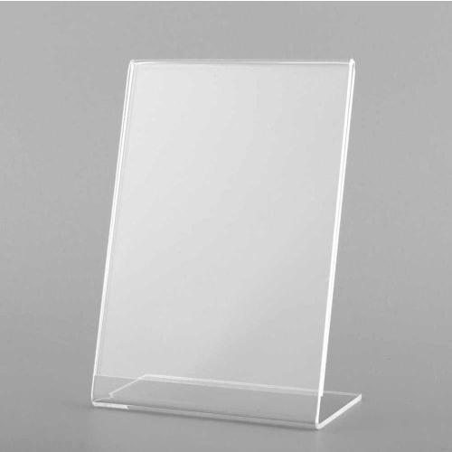 Menu mica chữ L mini Dọc( đứng ) nhiều kích thước, mica để bàn, bảng giá mica, kệ thông tin sản phẩm - Trong suốt